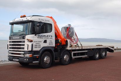 Lorry with Crane Attached